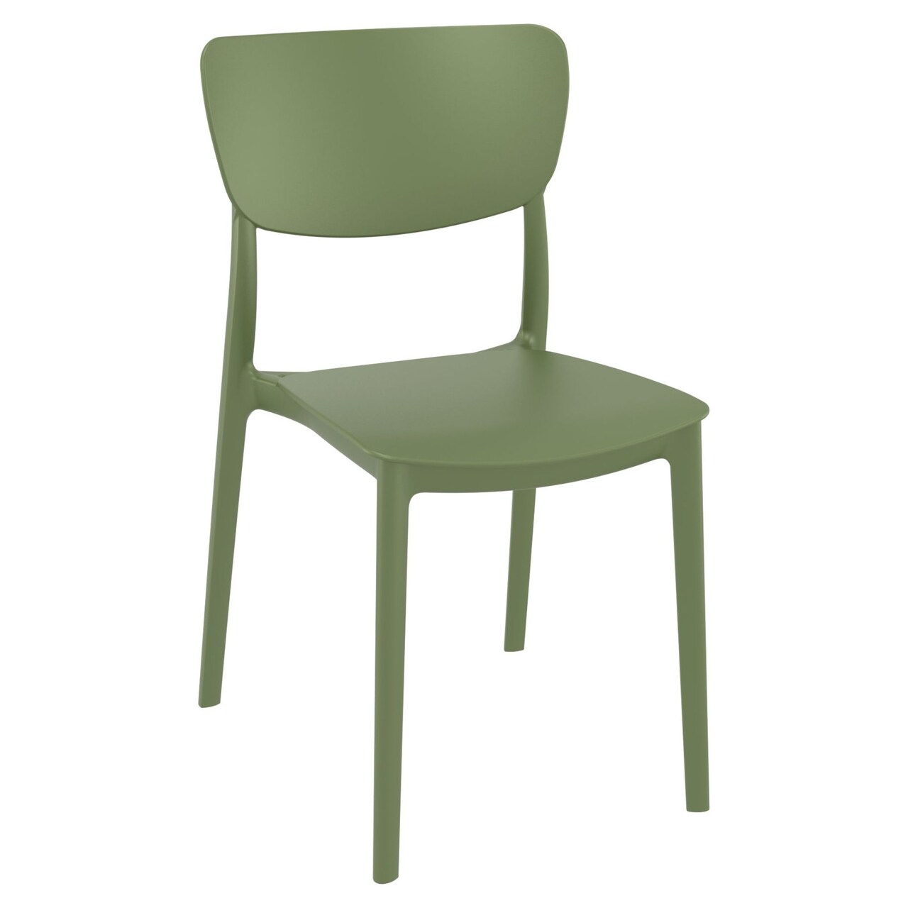 Green plastic stackable patio discount chairs